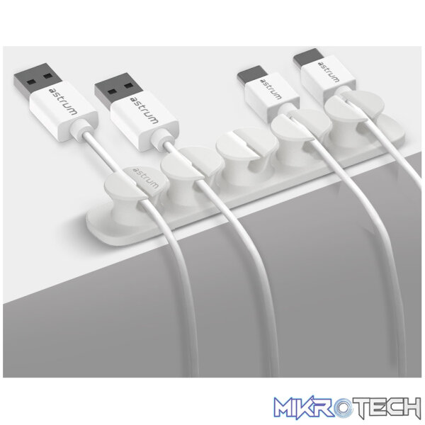 CO110 Cable Organizer Clips - 5 Bays, 4 Storage Compartments - White - Image 5